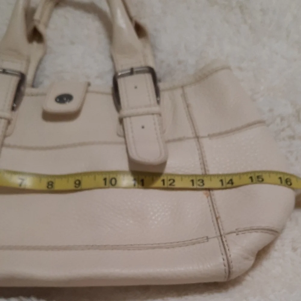 Cole Haan Cream Shoulder Bag with Structured Design